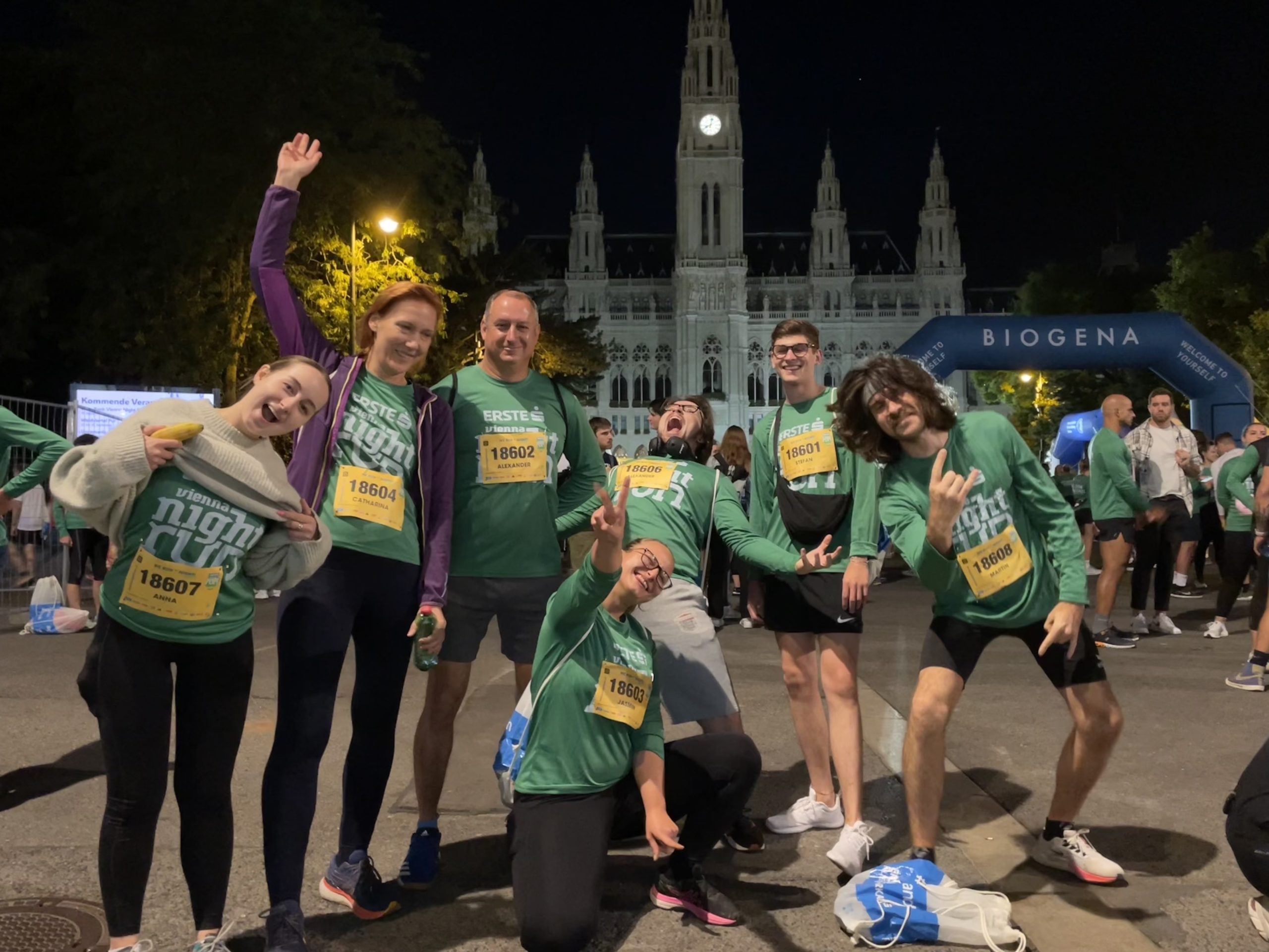 Die "APC Laufenten" beim Vienna Night Run